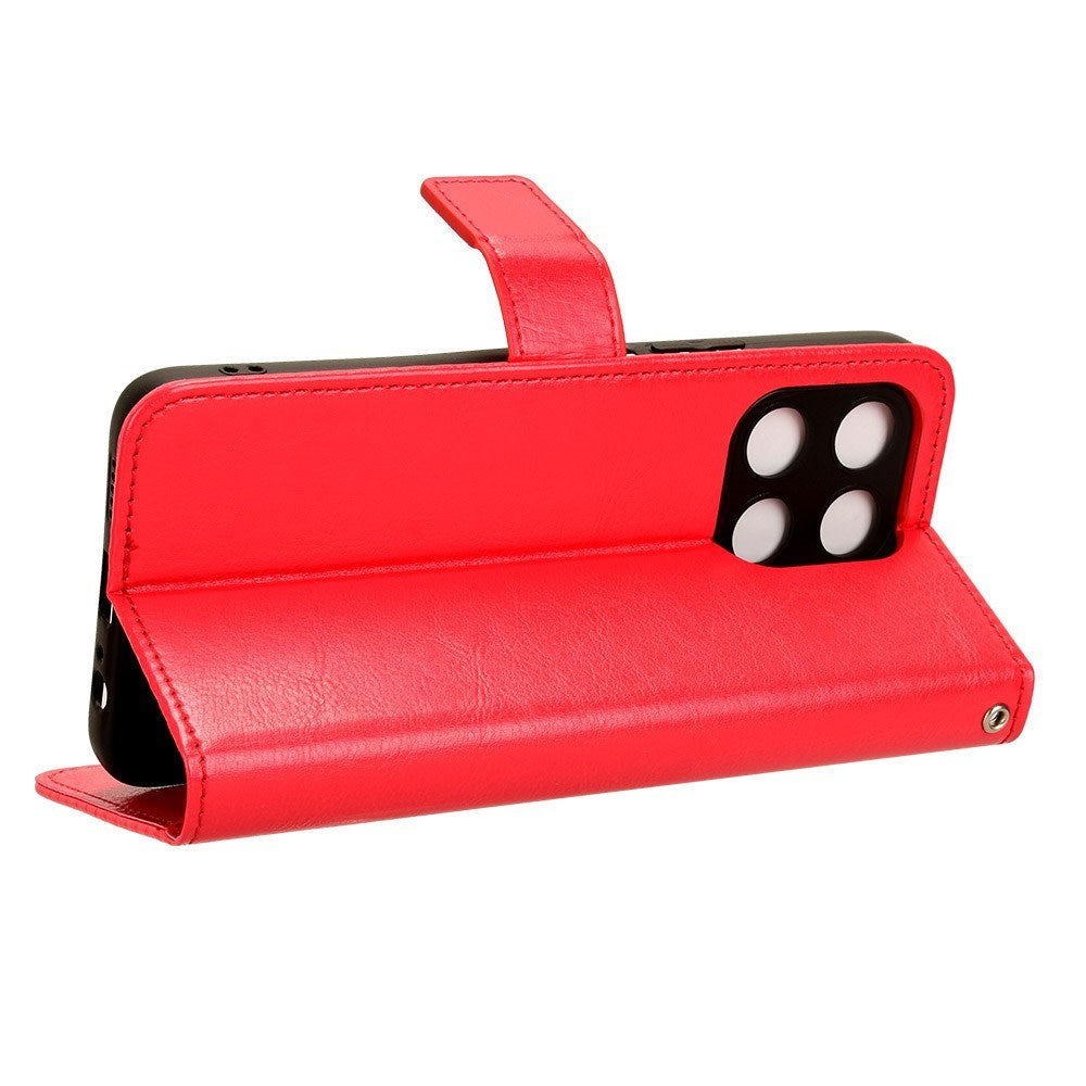 EIDERWOOD Honor X6a Kunstskinn Flip Deksel m. Strop - Rød