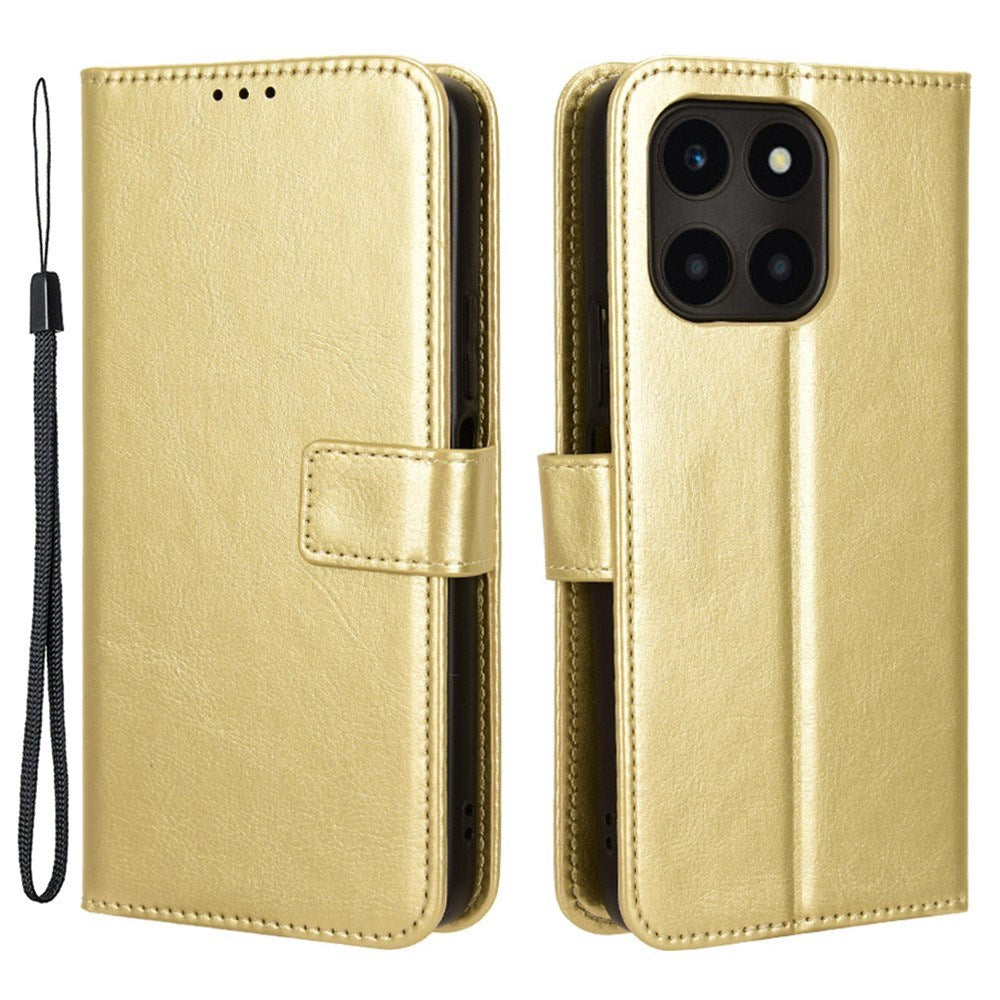 EIDERWOOD Honor X6a Kunstskinn Flip Deksel m. Strop - Gull