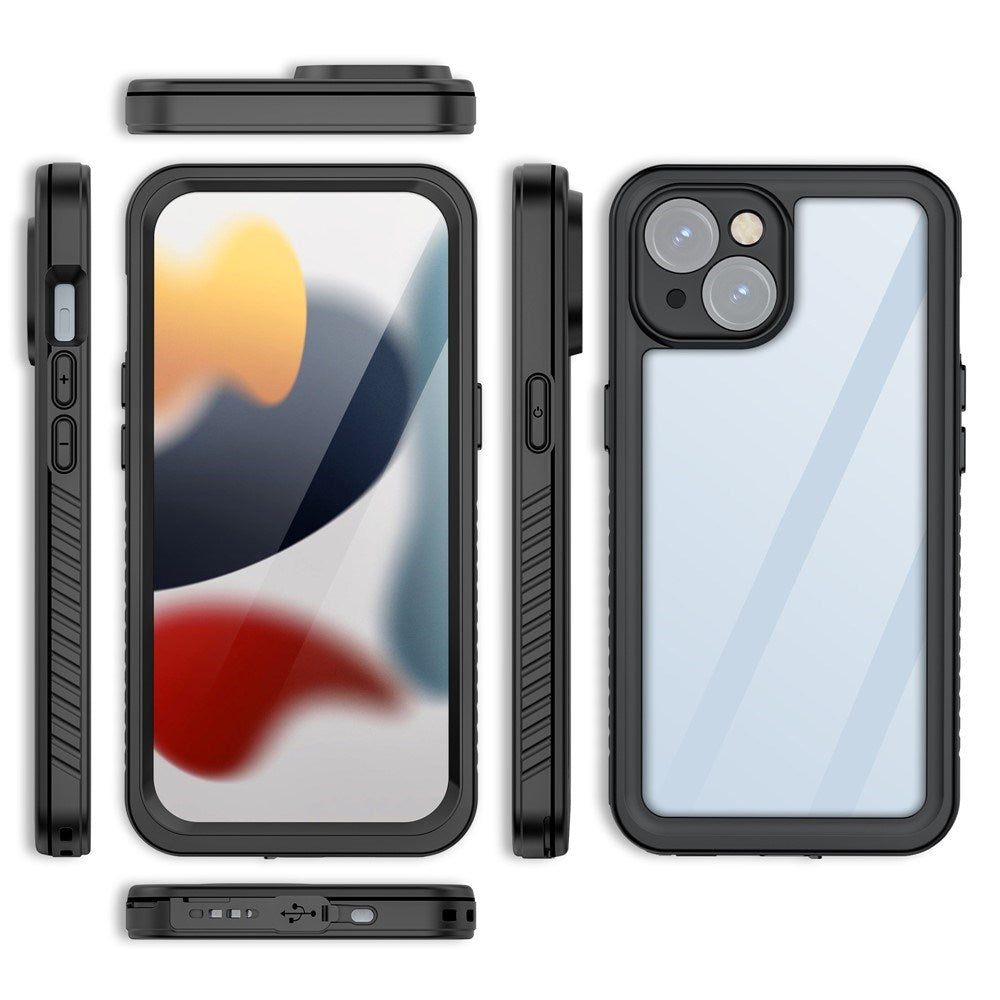 iPhone 15 Redpepper IP68 Vanntett Deksel - Svart / Gjennomsiktig