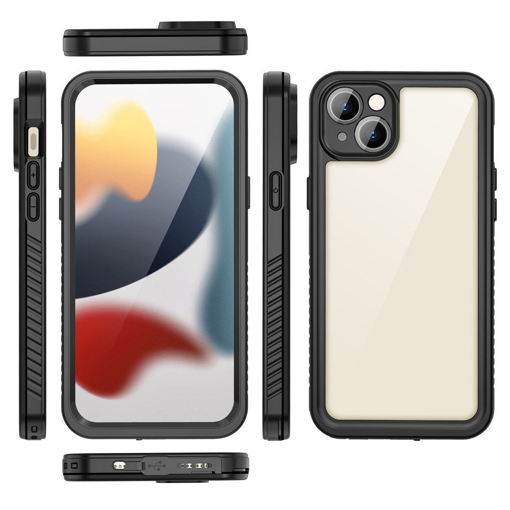iPhone 15 Plus Redpepper IP68 Vanntett Deksel - Svart / Gjennomsiktig