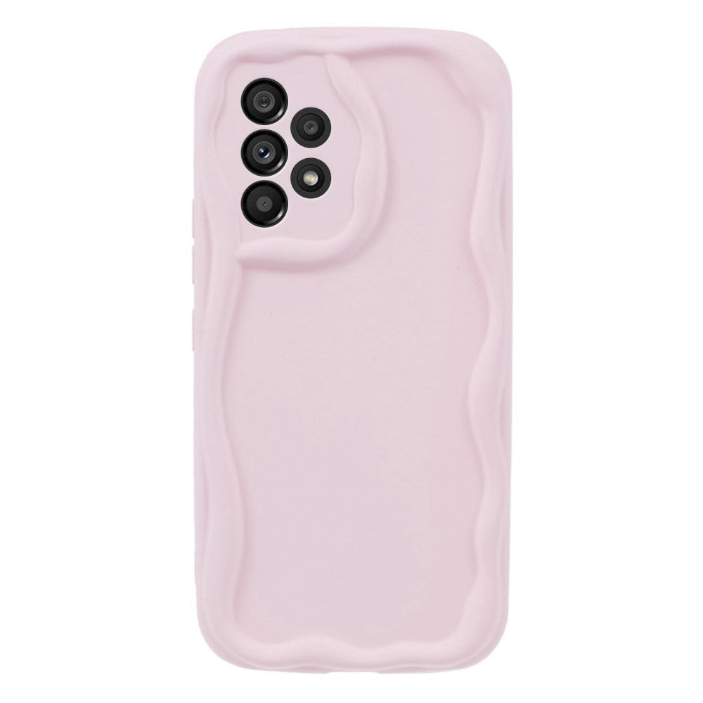 EIDERWOOD Samsung Galaxy A23 / A23 (5G) Fleksibelt Plast Deksel med Bølgete Kanter - Rosa