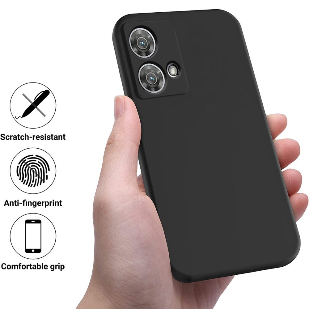 EIDERWOOD Motorola Edge 40 Neo Liquid Silikon Deksel med Stropp - Svart