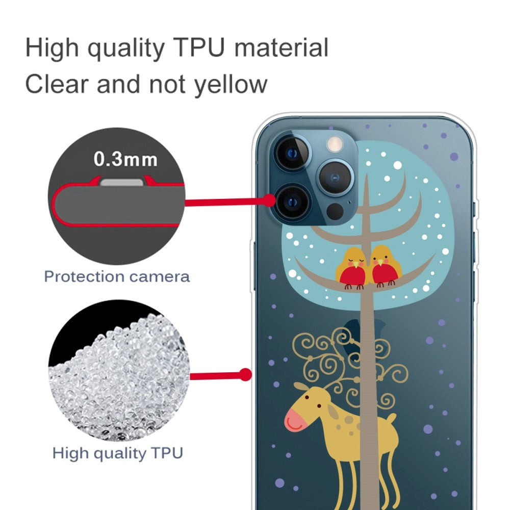 iPhone 15 Pro Max Fleksibelt Juledeksel i Plast - Reinsdyr