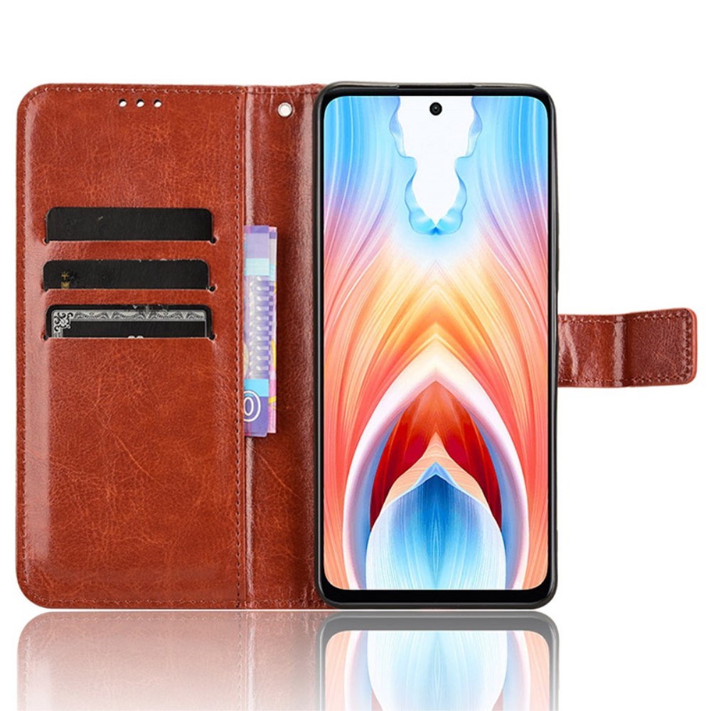 EIDERWOOD OnePlus Nord N30 SE (5G) / OPPO A79 (5G) Skinn Flip-Deksel med Lommebok og Stativfunksjon - Brun