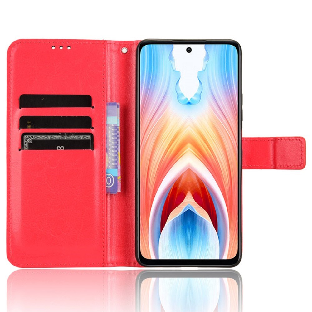 EIDERWOOD OnePlus Nord N30 SE (5G) / OPPO A79 (5G) Skinn Flip-Deksel med Lommebok og Stativfunksjon - Rød