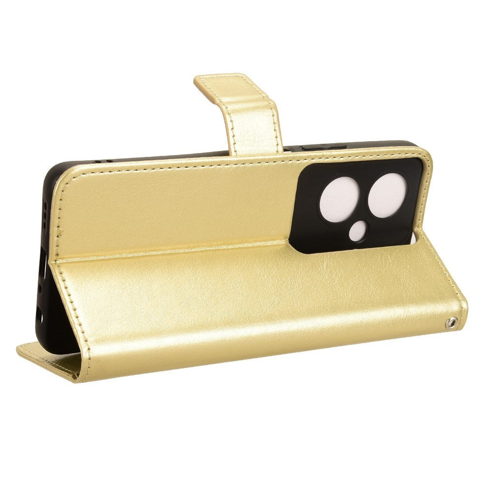 EIDERWOOD OnePlus Nord N30 SE (5G) / OPPO A79 (5G) Skinn Flip-Deksel med Lommebok og Stativfunksjon - Guld
