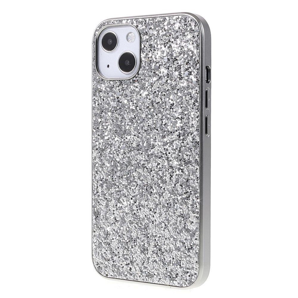 EIDERWOOD iPhone 14 Glitter Hybrid Deksel - Sølv