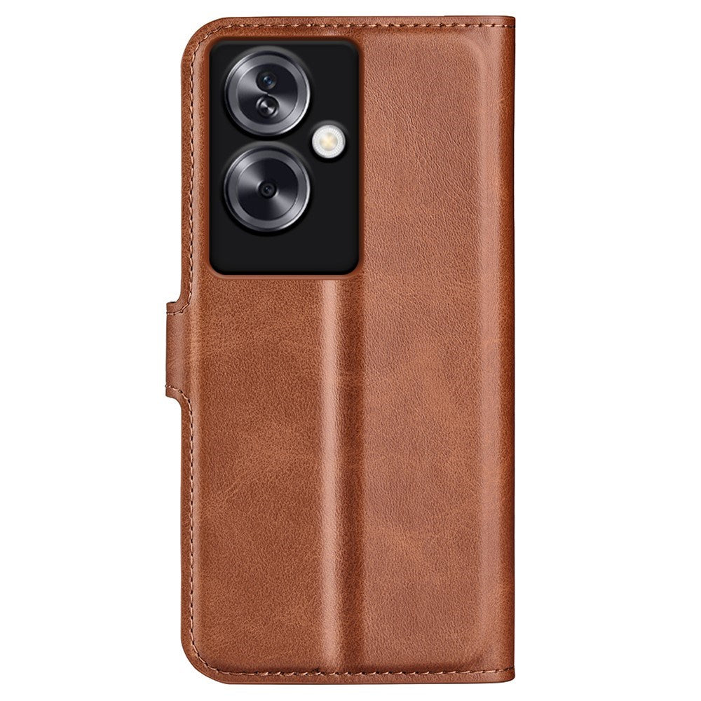 EIDERWOOD OPPO A79 (5G) / A2 (5G) Kunst Skinn Flippdeksel med Lommebok og Stativ - Lys Brun