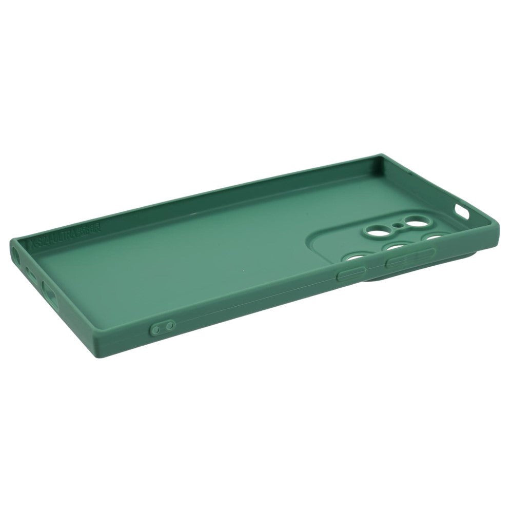 Samsung Galaxy S24 Ultra Matt Fleksibelt Plast Deksel - Grønn