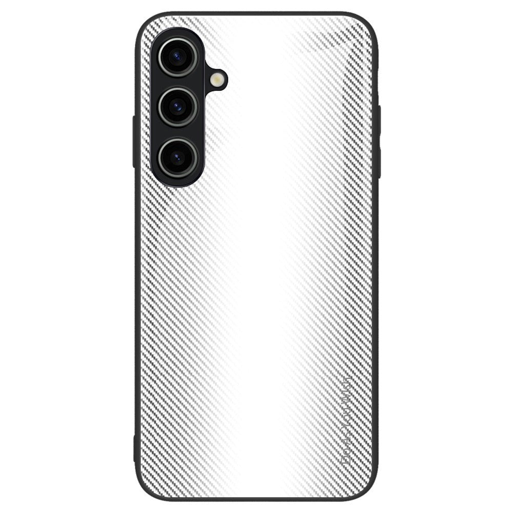 Samsung Galaxy A55 (5G) Deksel m. Glassbakside - Hvit / Svart