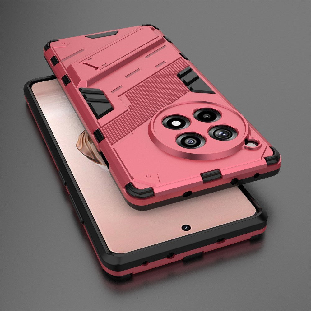 EIDERWOOD OnePlus 12R Hybrid Håndverker Deksel Med Kickstand - Rosa
