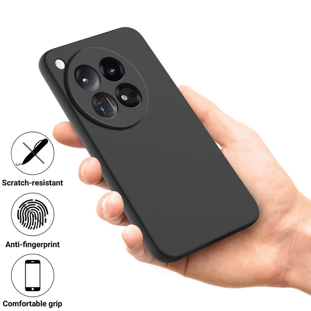 EIDERWOOD OnePlus 12R Liquid Silikon Deksel med Stropp - Svart