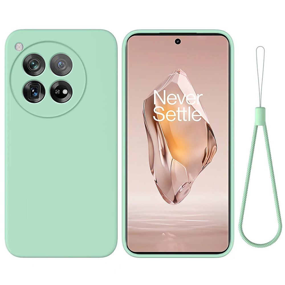EIDERWOOD OnePlus 12R Liquid Silikon Deksel med Stropp - Grønn