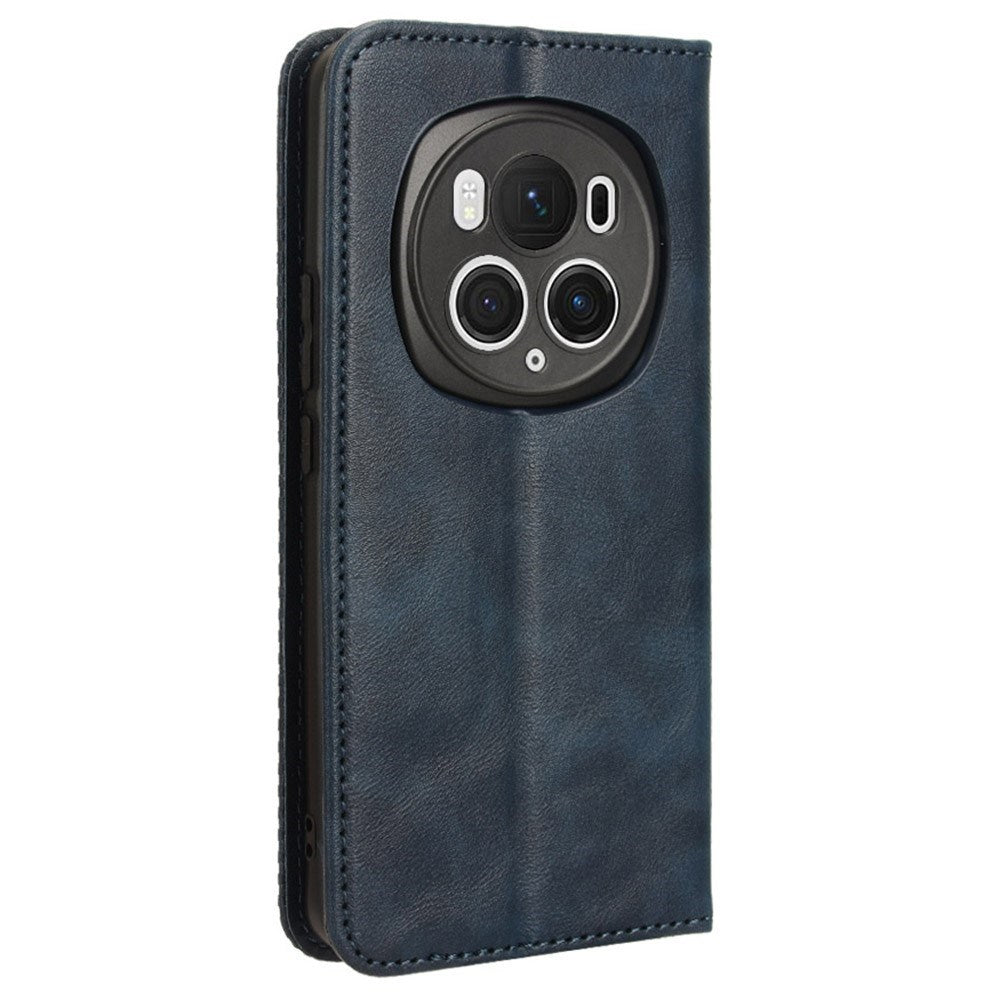 EIDERWOOD Honor Magic6 Pro (5G) Magnetisk Kunstskinn Flip Deksel - Blå