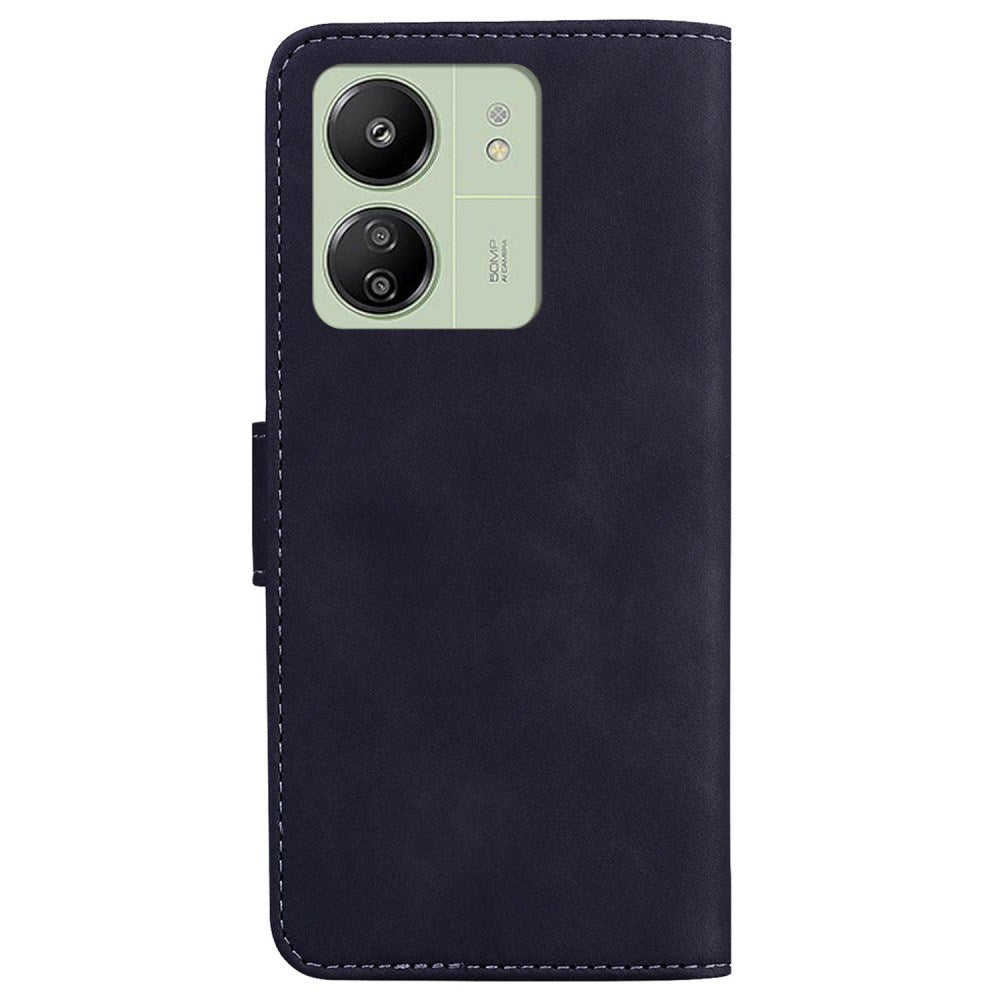 EIDERWOOD Xiaomi Redmi 13C (4G) / 13C (5G) / Poco C65 Kunstskinn Flip Deksel med Lommebok & Stativfunksjon - Svart