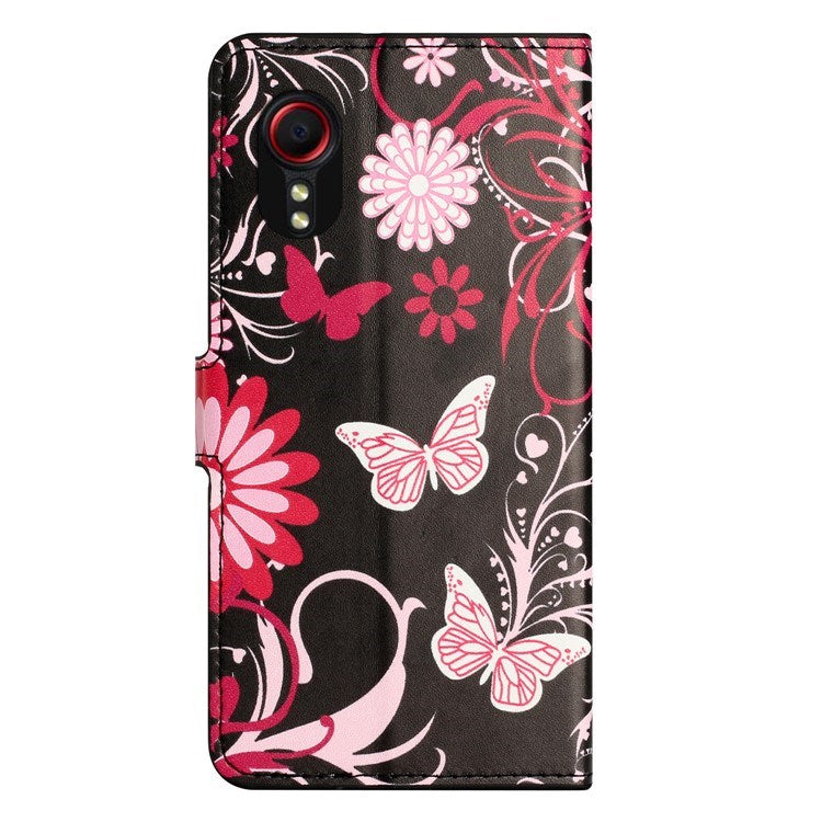 EIDERWOOD Samsung Galaxy Xcover 7 Flipdeksel med Lommebok & Stativ Funksjon - Sommerfugler