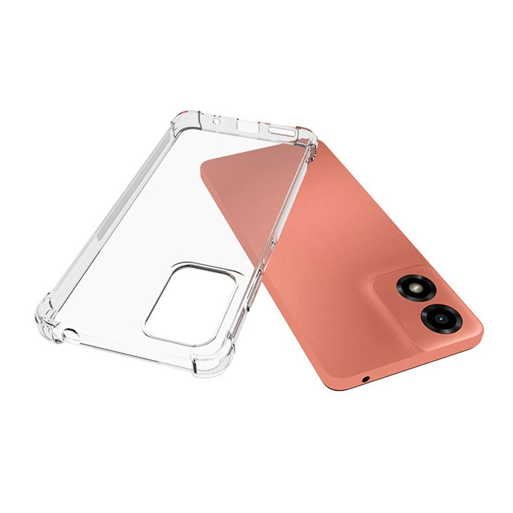 EIDERWOOD Motorola Moto E14 (4G) / G04 (4G) / G04s (4G) / G24 (4G) Fleksibelt Plast Bak Deksel - Gjennomsiktig