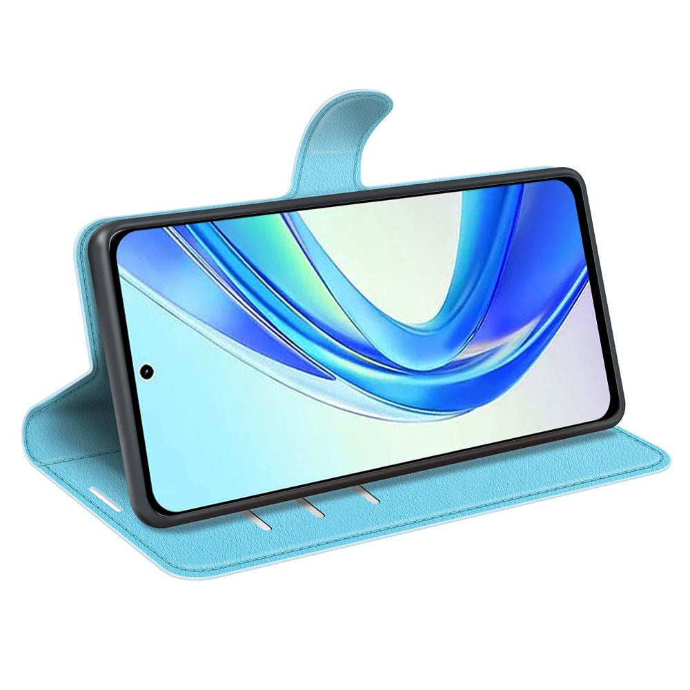 EIDERWOOD Honor X7b / 90 Smart Kunstskinn Flip Deksel m. Kortholder & Ståfunksjon - Blå