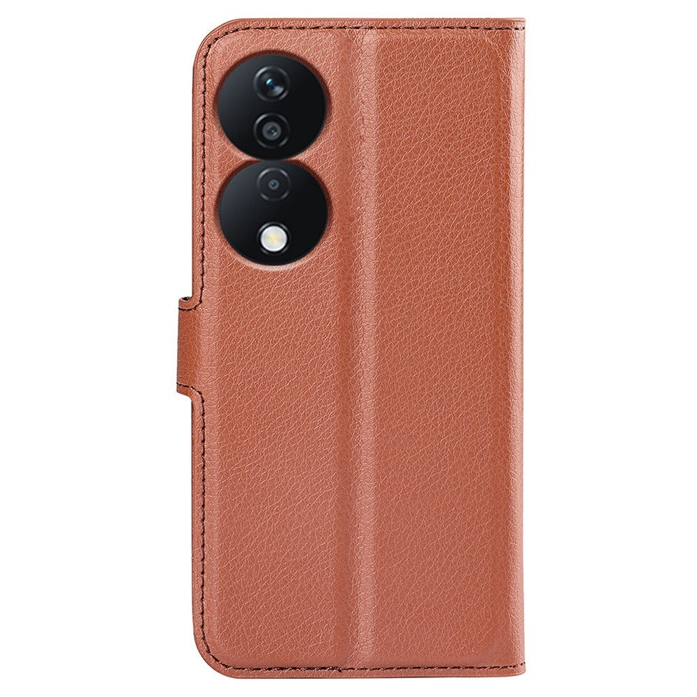 EIDERWOOD Honor X7b / 90 Smart Kunstskinn Flip Deksel m. Kortholder & Ståfunksjon - Brun
