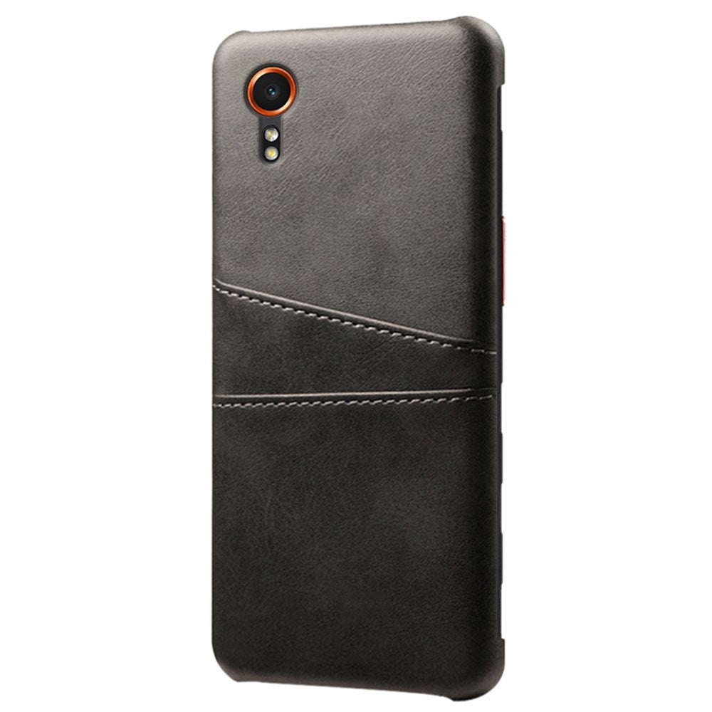 EIDERWOOD Samsung Galaxy Xcover 7 Kunstskinn Deksel med Innebygd Kortholder - Svart