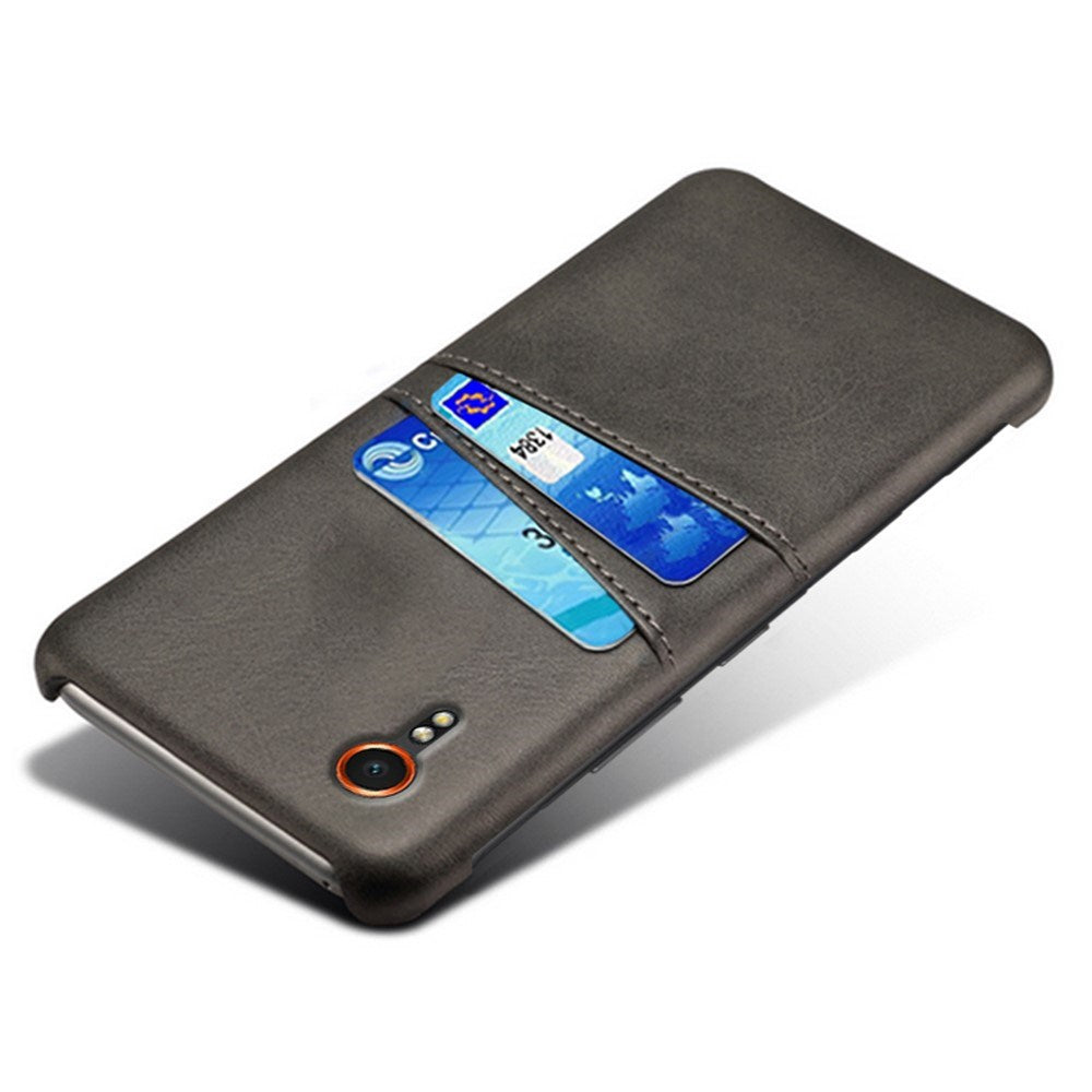 EIDERWOOD Samsung Galaxy Xcover 7 Kunstskinn Deksel med Innebygd Kortholder - Svart