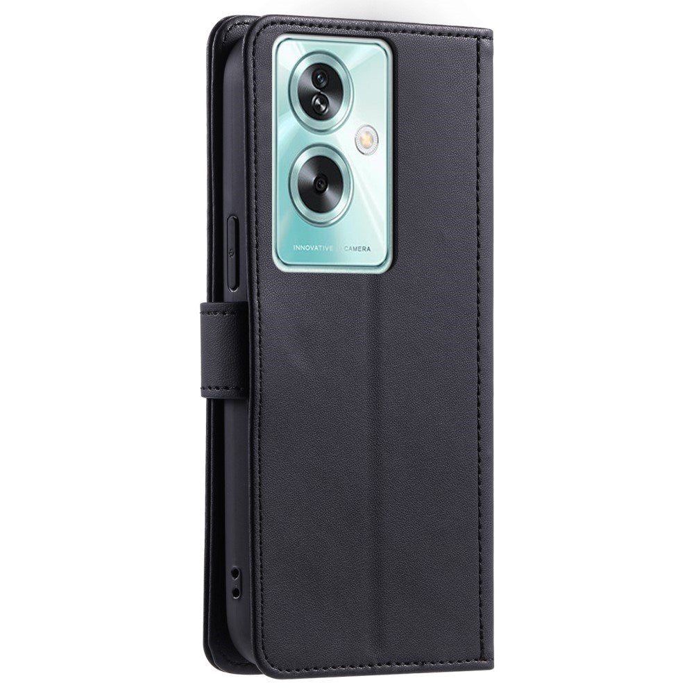 EIDERWOOD OnePlus Nord N30 SE (5G) / OPPO A79 (5G) / A2 (5G) Skinndeksel med Stropp og Veskefunksjon - Svart