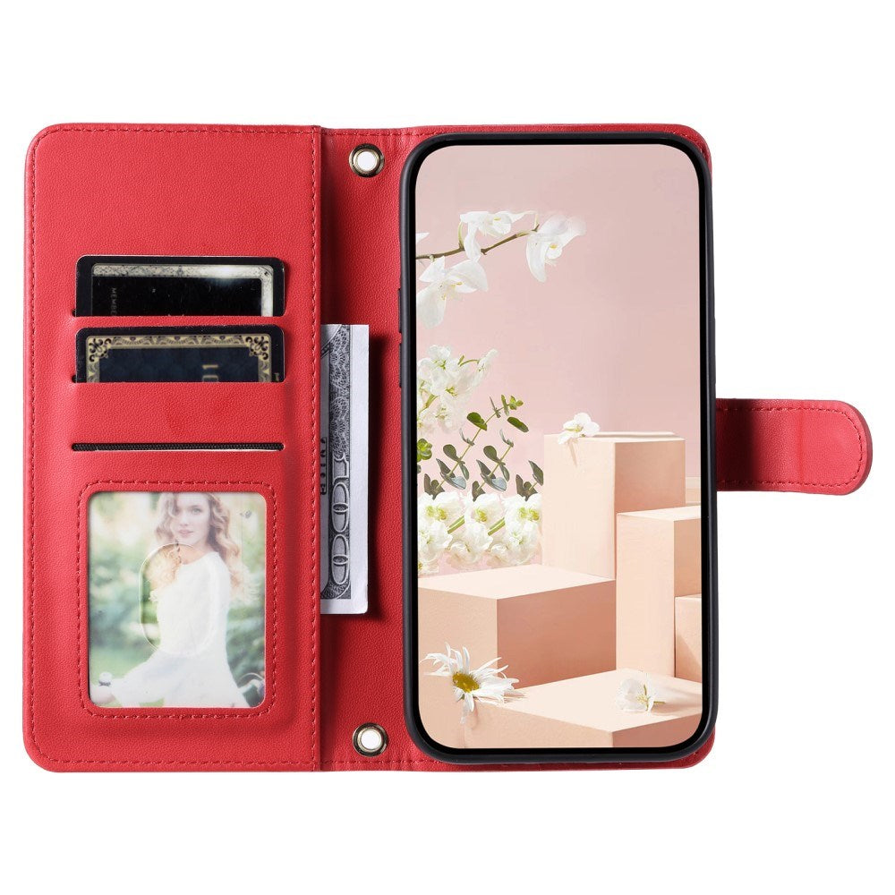 EIDERWOOD OnePlus Nord N30 SE (5G) / OPPO A79 (5G) / A2 (5G) Skinndeksel med Stropp og Veskefunksjon - Rød