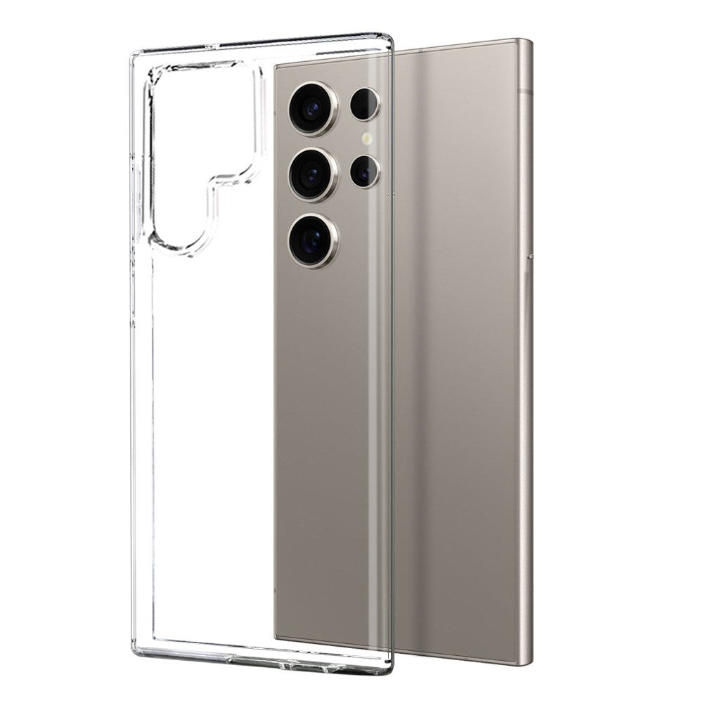 NORTHJO Samsung Galaxy S24 Ultra 2-i-1 Sett Fleksibelt Plast Deksel med Herdet Beskyttelsesglass - Gjennomsiktig