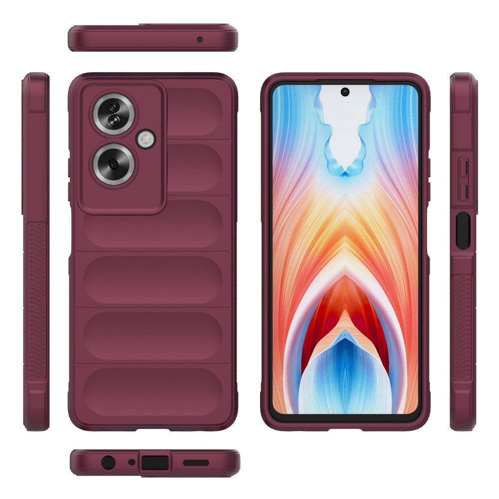 EIDERWOOD OPPO A79 (5G) / A2 (5G) Fleksibelt Plastdeksel - Vinrød