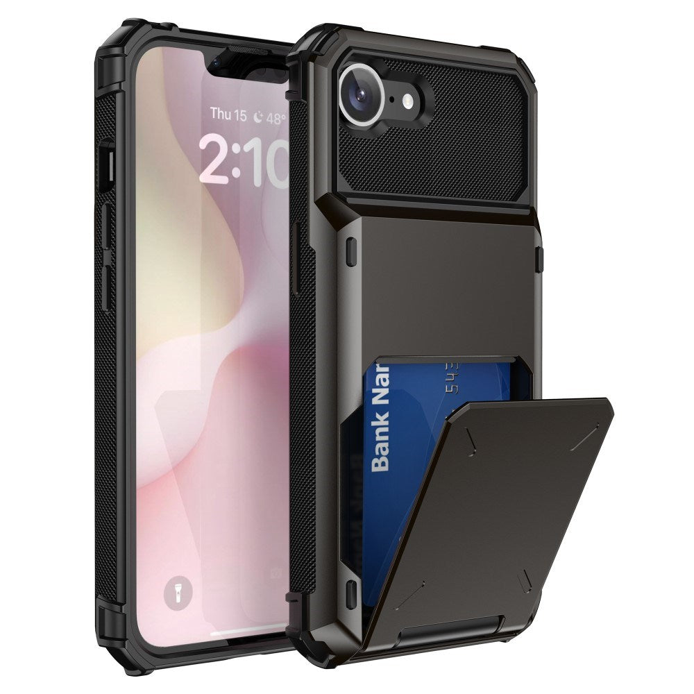 EIDERWOOD iPhone 17e / 16e Håndverker Deksel med Kortholder - Svart