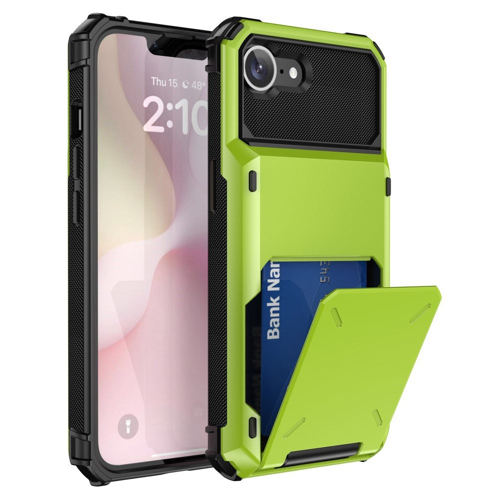 EIDERWOOD iPhone 17e / 16e Håndverker Deksel med Kortholder - Grønn