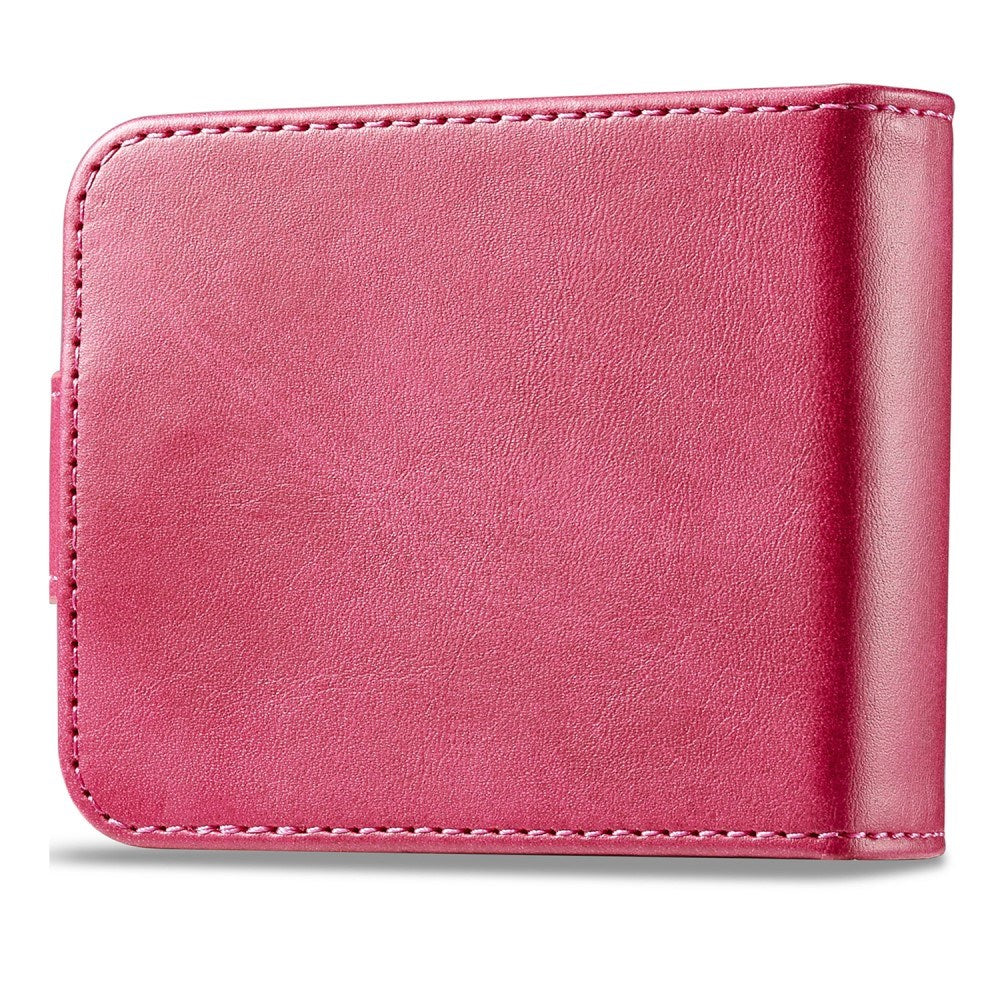 EIDERWOOD Samsung Galaxy Z Flip7 FE / Flip6 Kunstskinn Flip Deksel m. Kortholder & Ståfunksjon - Rosa