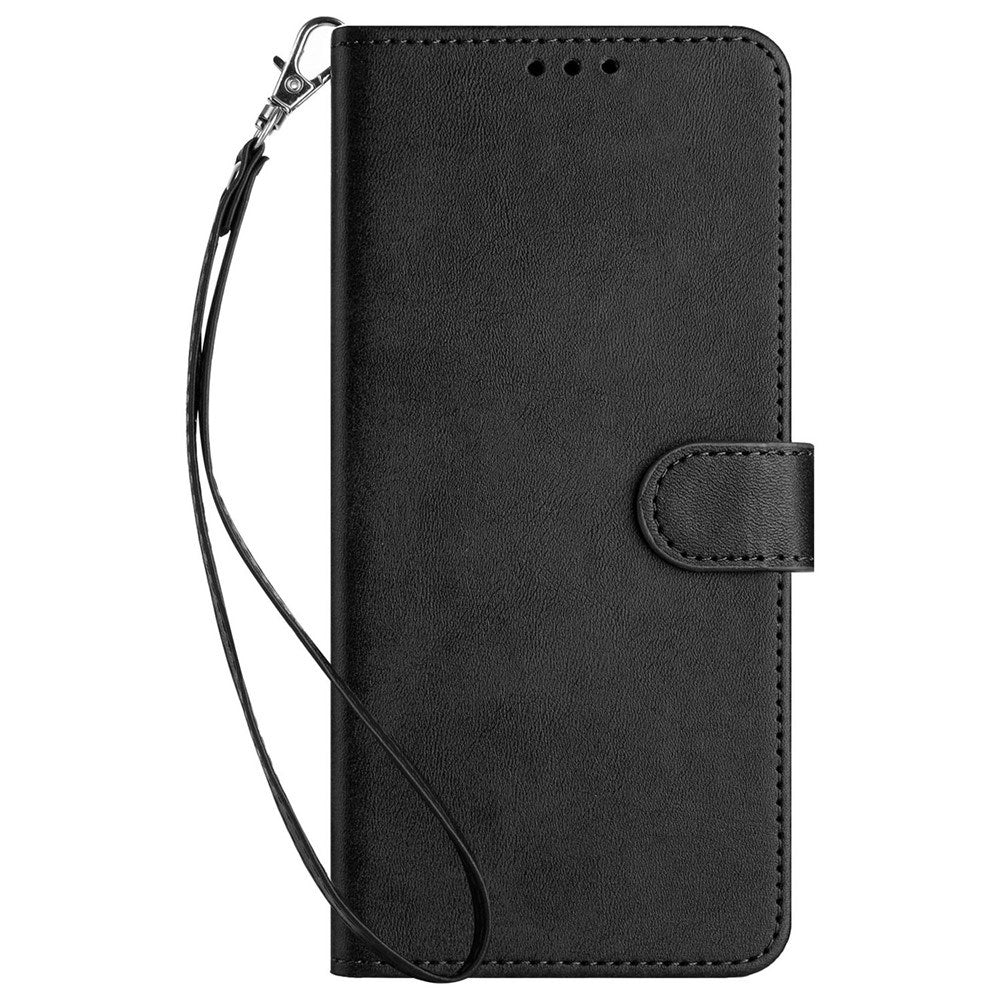 OPPO A77 (5G) / A57 / A57s EIDERWOOD Kunstskinn Flip Deksel m. Stropp - Svart