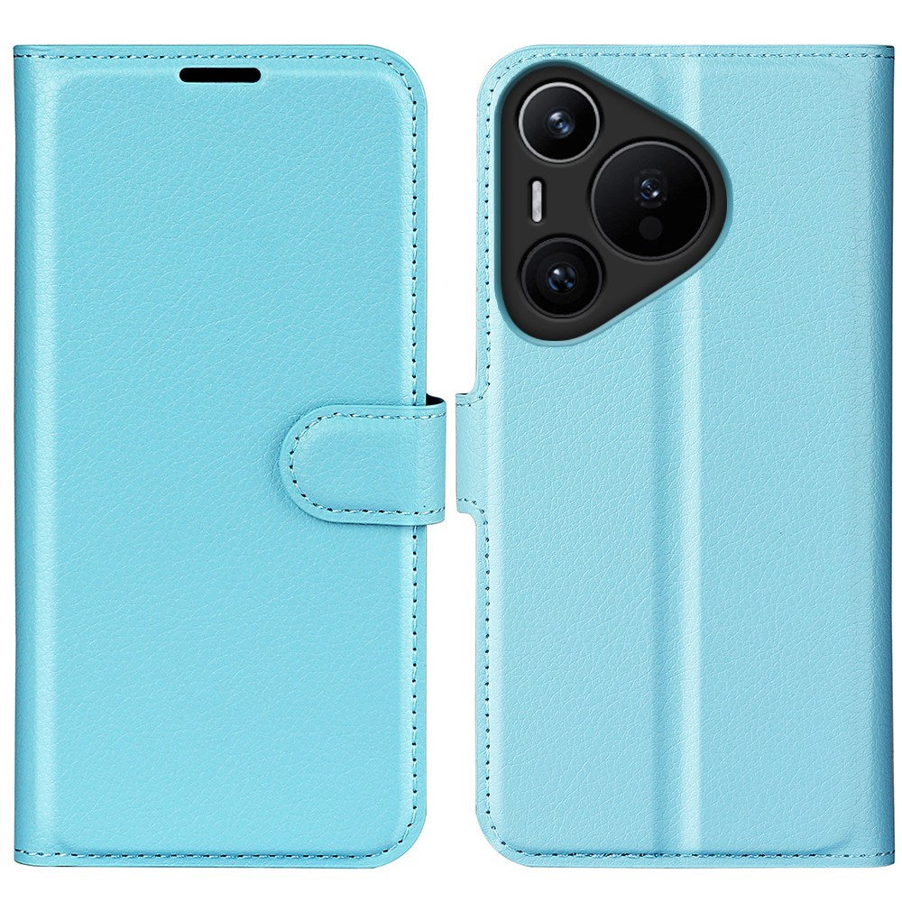 EIDERWOOD Huawei Pura 70 Kunstskinn Flip Deksel m. Kortholder & Ståfunksjon - Blå