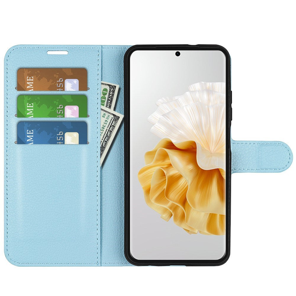 EIDERWOOD Huawei Pura 70 Kunstskinn Flip Deksel m. Kortholder & Ståfunksjon - Blå