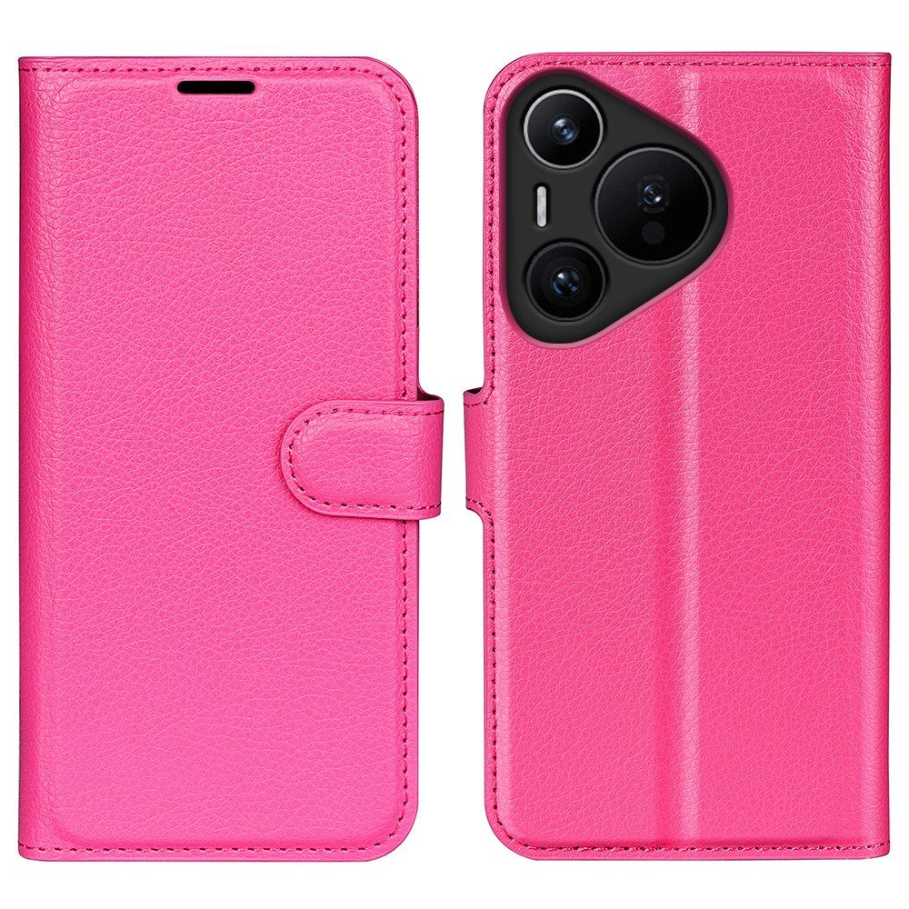 EIDERWOOD Huawei Pura 70 Pro / 70 Pro+ (Plus) Kunstskinn Flip Deksel m. Kortholder & Ståfunksjon - Pink