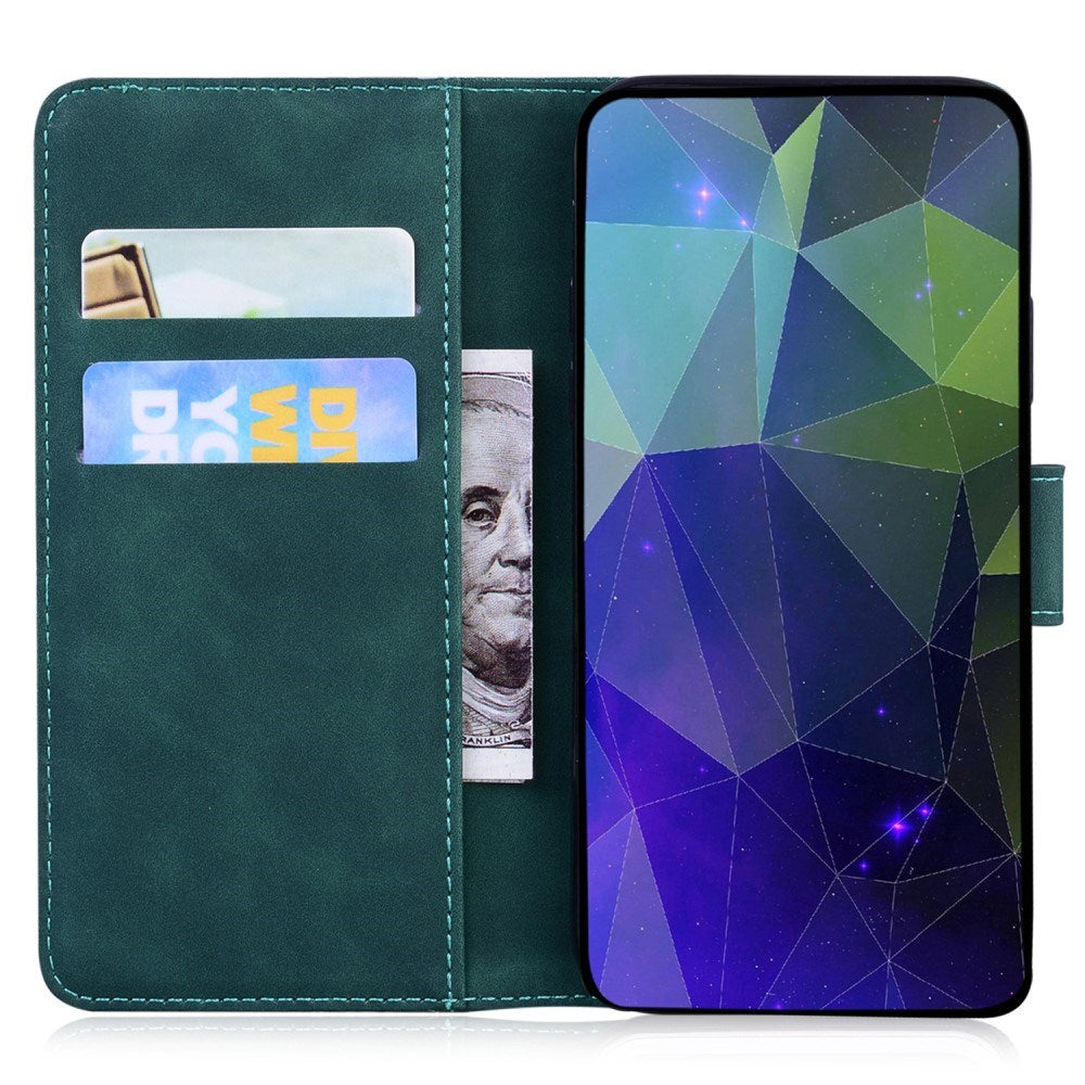 EIDERWOOD iPhone 17e / 16e Kunst Skinn Flip Deksel m. Stativ & Pung - Mørkegrønn