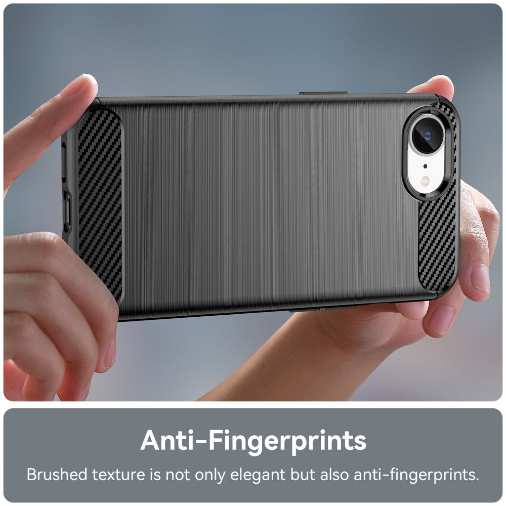 EIDERWOOD iPhone 17e / 16e Brushed Carbon Deksel - Svart