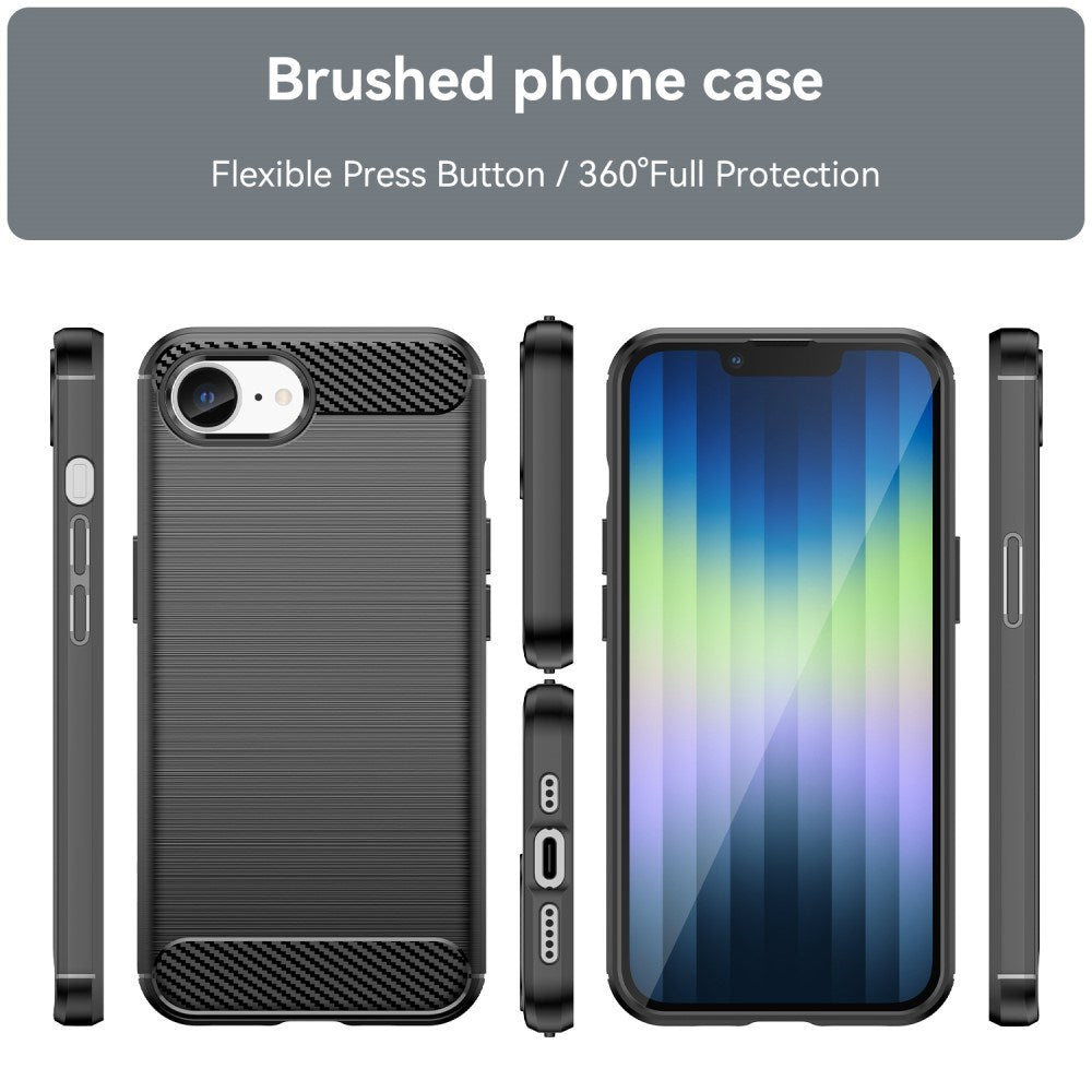 EIDERWOOD iPhone 17e / 16e Brushed Carbon Deksel - Svart