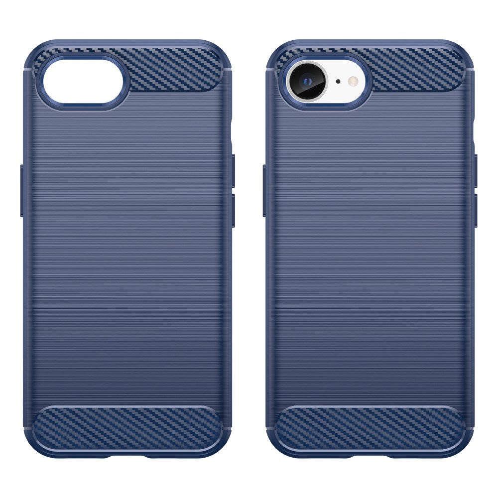 EIDERWOOD iPhone 17e / 16e Brushed Carbon Deksel - Blå