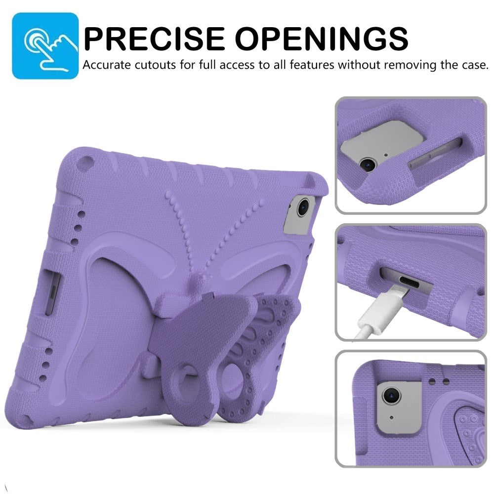 EIDERWOOD iPad Air 11" (2026 / 2025 / 2024) Butterfly Kickstand Barnedeksel - Lilla
