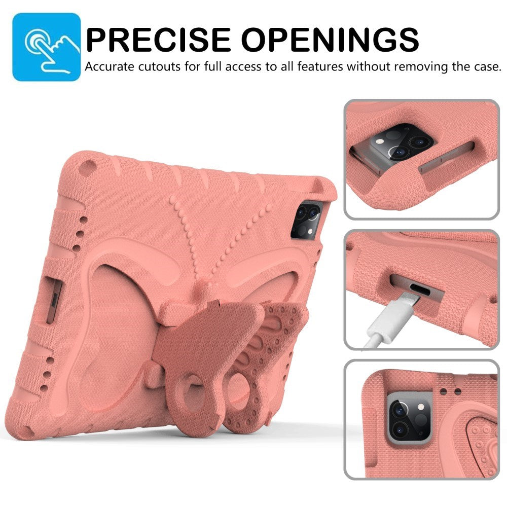 EIDERWOOD iPad Air 13" (2026 / 2025 / 2024) / Pro 13" (2025 / 2024) / Pro 12.9" (2022-2018) Butterfly Kickstand Barnedeksel - Korall