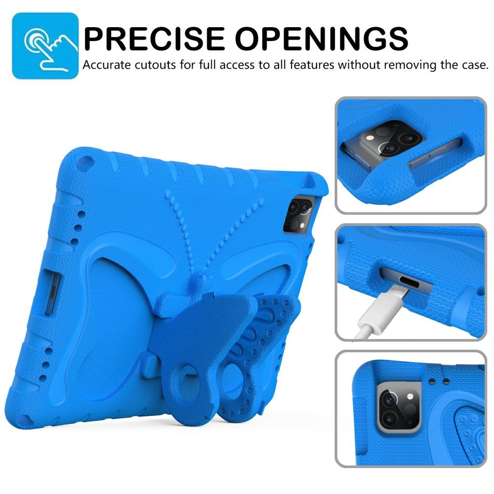 EIDERWOOD iPad Air 13" (2026 / 2025 / 2024) / Pro 13" (2025 / 2024) / Pro 12.9" (2022-2018) Butterfly Kickstand Barnedeksel - Blå