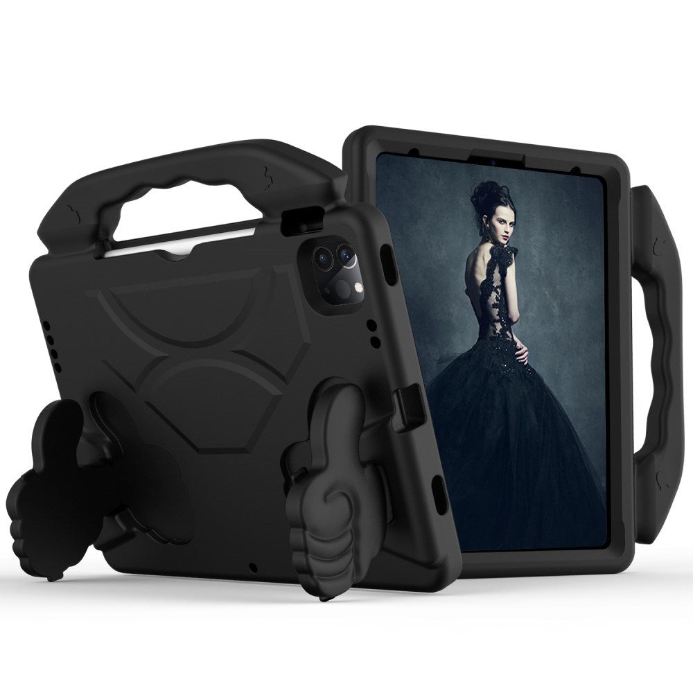 EIDERWOOD iPad Air 13" (2026 / 2025 / 2024) / Pro 13" (2025 / 2024) / Pro 12.9" (2022-2018) Barnedeksel - Thumb Kickstand Bakdeksel - Svart