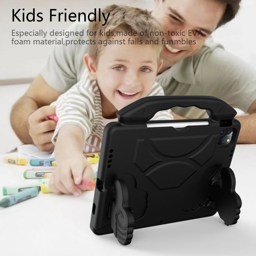 EIDERWOOD iPad Air 13" (2026 / 2025 / 2024) / Pro 13" (2025 / 2024) / Pro 12.9" (2022-2018) Barnedeksel - Thumb Kickstand Bakdeksel - Svart