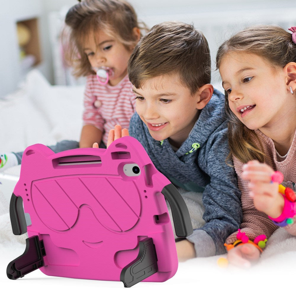 EIDERWOOD iPad Air 11" (2026 / 2025 / 2024) Barnedeksel - Smiley - Stativ og Håndtak - Rosa