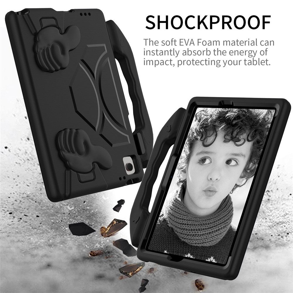 Samsung Galaxy Tab A11+ (Plus) / A9+ (Plus) EIDERWOOD Barn Deksel - Thumb Stativfunksjon Deksel - Svart