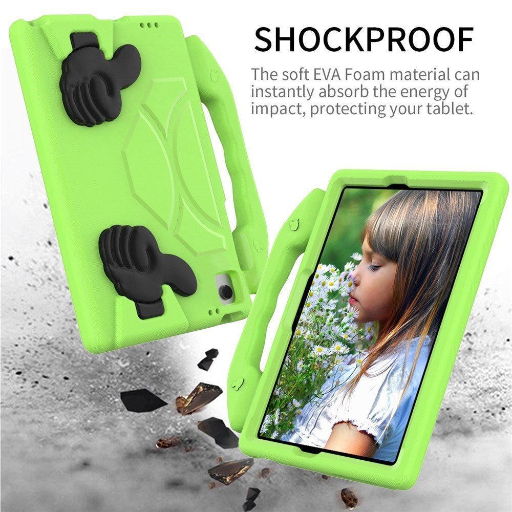Samsung Galaxy Tab A11+ (Plus) / A9+ (Plus) EIDERWOOD Barn Deksel - Thumb Stativfunksjon Deksel - Grønn