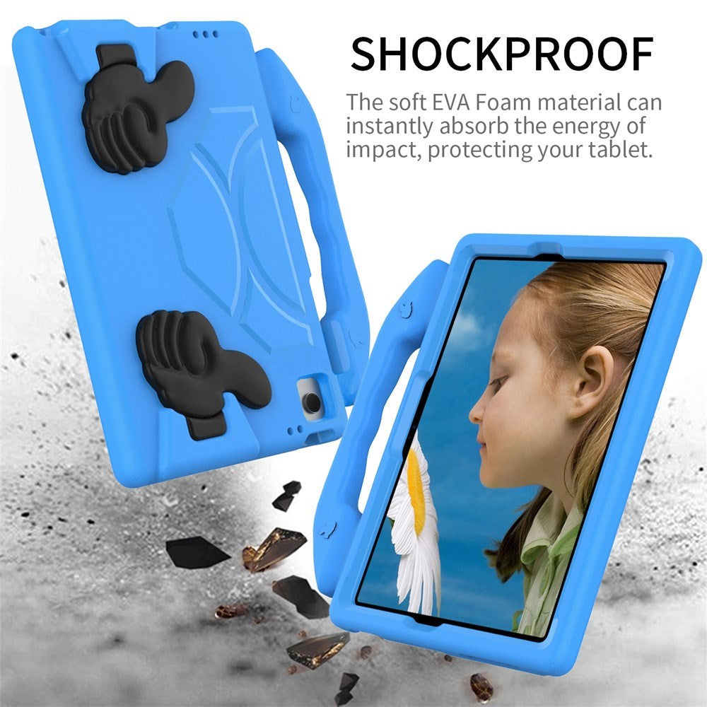 Samsung Galaxy Tab A11+ (Plus) / A9+ (Plus) EIDERWOOD Barn Deksel - Thumb Stativfunksjon Deksel - Blå