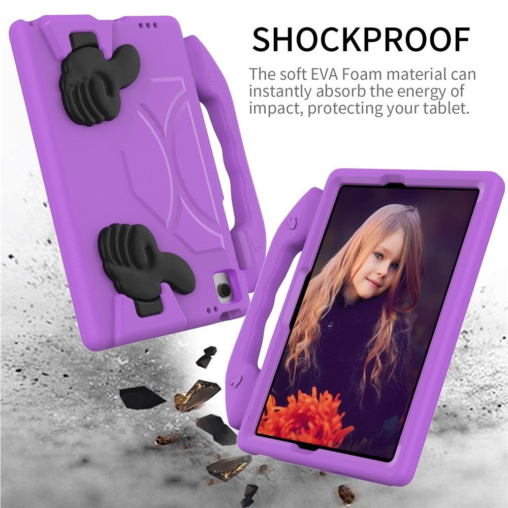 Samsung Galaxy Tab A11+ (Plus) / A9+ (Plus) EIDERWOOD Barn Deksel - Thumb Stativfunksjon Deksel - Lilla